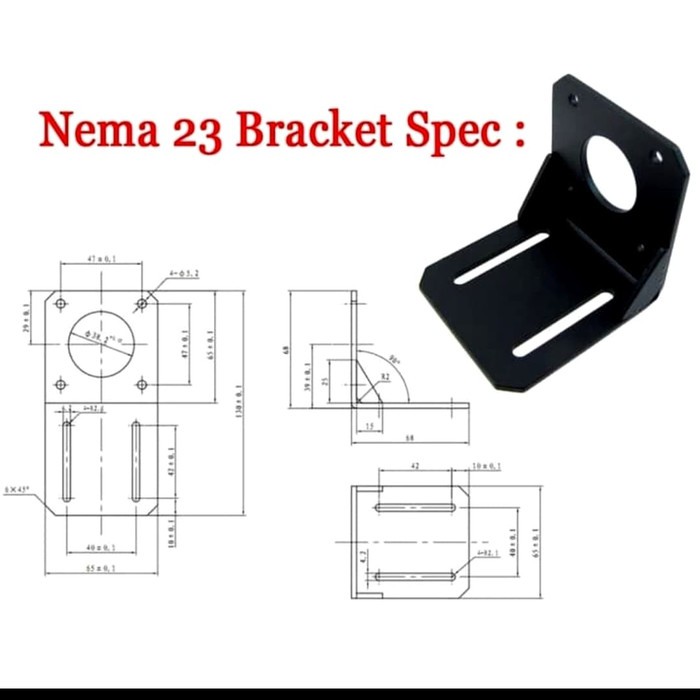 Nema23 nema 23 ขายึดรถจักรยานยนต์ ขายึดสเต็ปเปอร์ CNC