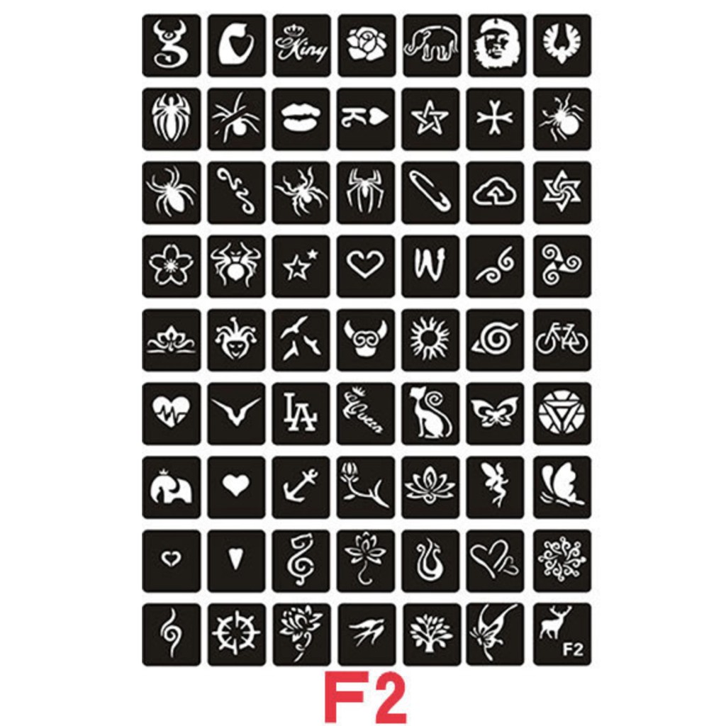 HENNA TATTOO MOLD E,F