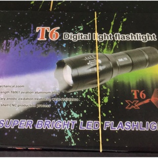 สินค้าพร้อมส่ง ไฟฉายแรงสูง ไฟฉายXML-T6 ไฟฉายชาร์จไฟ ซูมเข้าออกได้