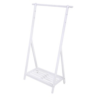 ราวแขวนผ้า ไม้ PLIM ปรับระดับได้ สีขาวCLOTH RACK WOODEN PLIM ADJUSTABLE WHITE