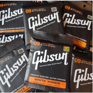 สายกีต้าร์ไฟฟ้า Gibson guitar stringsครบชุด 6 เส้น (ของแท้)