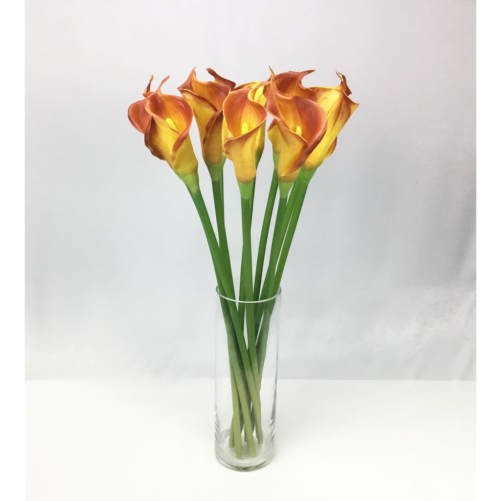 ดอกคาล่าลิลลี่ Artificial Calla lily สีส้ม ดอกไม้ประดิษฐ์เกรดพรีเมี่ยม งานพียู สวยเหมือนจริง ราคา ถูกที่สุด ดีลบีเคเค แกลเลอรีภาพที่ 6