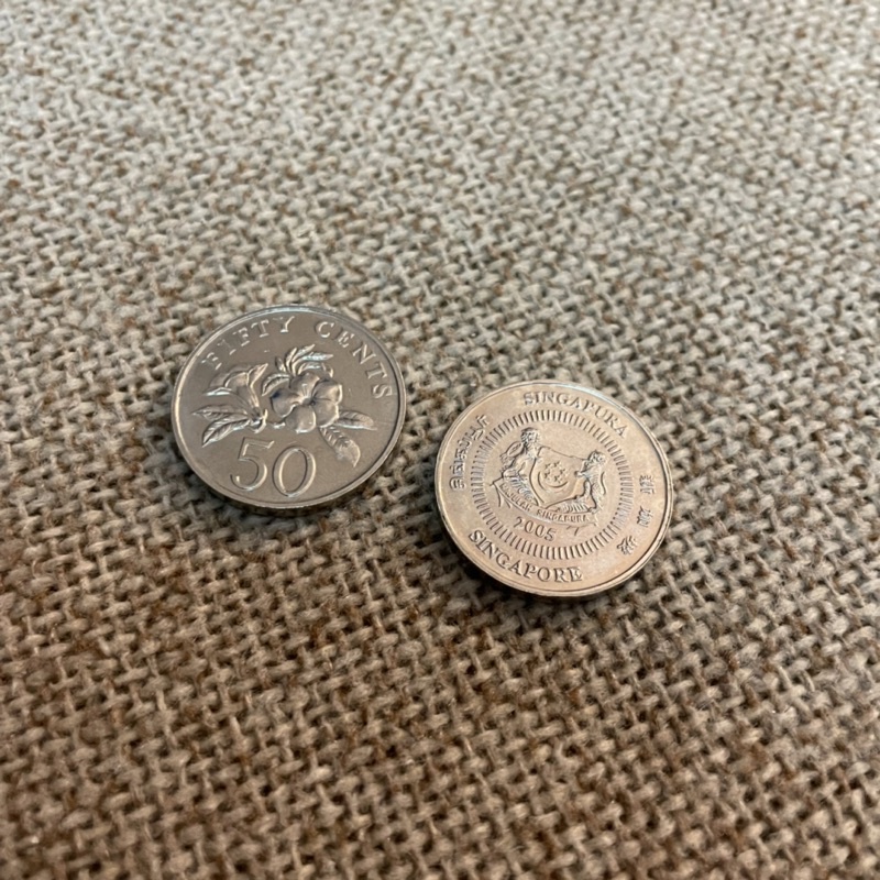 50 singapore cent / สิงคโปร์ เซนท์ เหรียญต่างประเทศ สกุลเงินประเทศสิงคโปร์ ของเก็บสะสม ของที่ระลึก จ