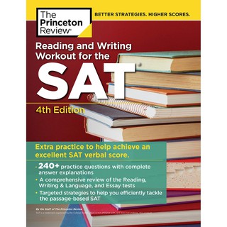 The Princeton Review Reading &amp; Writing Workout for the SAT(4th) [Paperback] หนังสือภาษาอังกฤษมือ1 (ใหม่) พร้อมส่ง