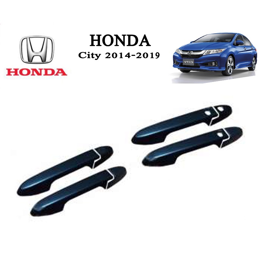 ครอบมือจับประตู Honda City 2014-2020 ดำด้าน 1รูกุญแจ