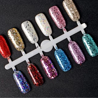 ✨สีกลิตเตอร์ ระยิบระยับ✨ สีเจล สีทาเล็บ AS 15ml. ZS 01-12