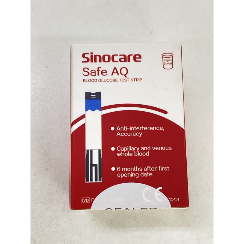 Sinocare Test strip แผ่นตรวจน้ำตาล 25 ชิ้น