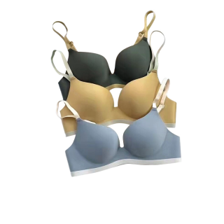 เสื้อชั้นใน Soft Bra เวอร์ชั่นเกาหลีใหม่ของชุดชั้นในไร้รอยต่อ สีสันเรียบหรู E27