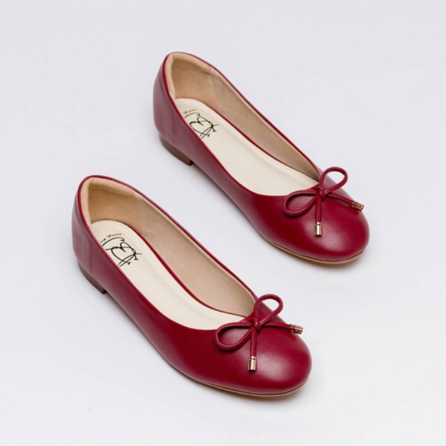 Premium Mary Flats : Burgundy