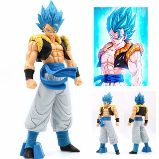 Dragon Ball Z Gogeta Super Saiyan Blue Ver. 32cm Big Size (Goku Vegeta Fushion) ฟิกเกอร์ ดราก้อนบอล ROS Figure โกคู Kakarotto Goku DBZ Figure Zero Super Saiyan God SS Blue SSJB