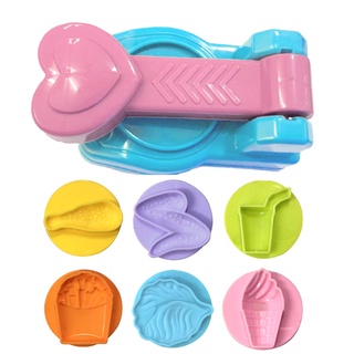 คิดอาร์ท แม่พิมพ์แป้งโดว์ แบบปั๊ม แม่พิมพ์ฟาสฟู้ด  6+1 Kidart Molds play Dough  Fast Food (SET-LS-C)