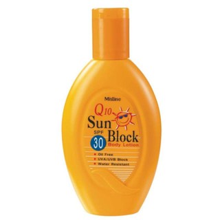 Mistine Q10 Sun Block SPF 30 โลชั่นกันแดดสำหรับผิวกาย ครีมกันแดด ขนาด 80 ml.