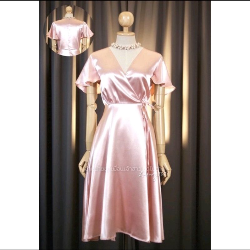 [ส่งฟรี🔥] ส่งต่อ เดรสชมพูจากร้าน luxury707