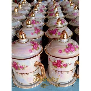 แก้ว เบญจรงค์ แก้วสะสม แก้ว ที่ระลึก งานฝีมือปั้น งานคนไทย