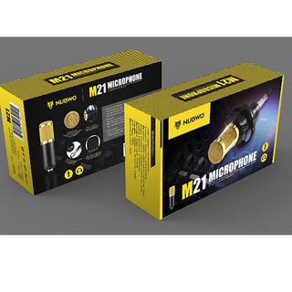 MicroPhone NUBWO (M21) Gold External SOUND USB ไมค์อัดเสียง คอนเดนเซอร์ ใช้วงจรอิเล็คทรอนิคส์ในการควบคุม ประกัน 1Y