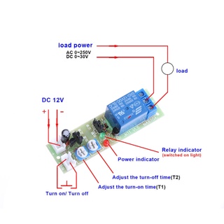 Jn โมดูลรีเลย์ตั้งเวลาปิด 12V DC สําหรับรถจักรยาน