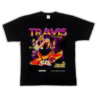 [100% Cotton] เสื้อยืดแขนสั้น พิมพ์ลาย Travis Scott ทรงหลวม สไตล์ฮิปฮอป วินเทจ สําหรับผู้ชาย และผู้หญิง