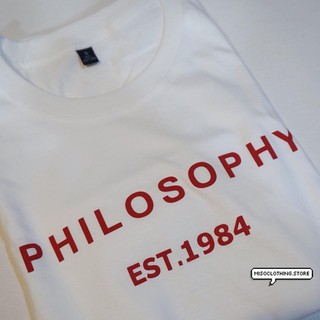 "Philosophy" เสื้อยืดสกรีน สวมใส่สบาย