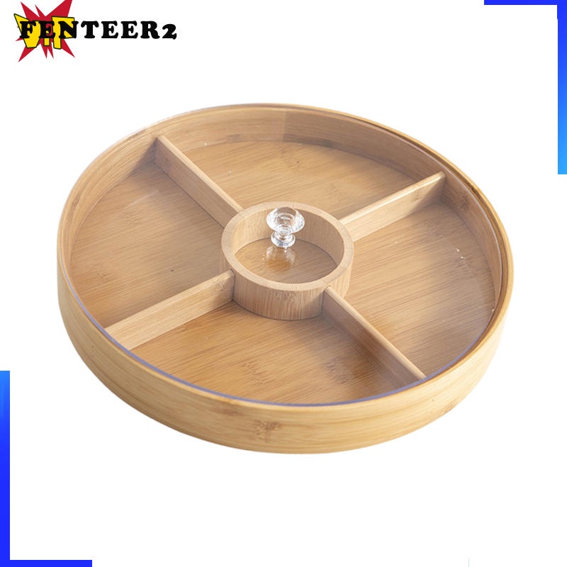 [Fenteer2 3c ] Divided Sectional Serving Tray Bamboo fenteer2.th