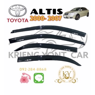 กันสาด/คิ้วกันสาด โตโยต้า อัลติส 2000 - 2007 สีดำ TOYOTA ALTIS 2000 - 2007 สีดำ