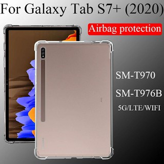 เคสใสนิ่มกันกระแทก  Samsung Galaxy Tab S7 + plus  ใสกันกระแทก ขอบมุม TPU