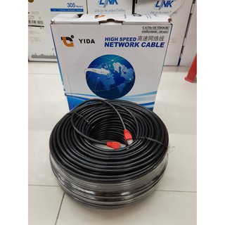 CABLE LAN CAT5 OUTDOORสายเน็ต สายแลนด์ ยาว 100 เมตร พร้อมเข้าหัว ใช้เดินสายภายนอก สัญญานดี แข็งแรงทนทาน