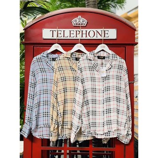 ✨Burberry 💕เสื้อเชิ้ตแฟชั่นสไตล์เกาหลี