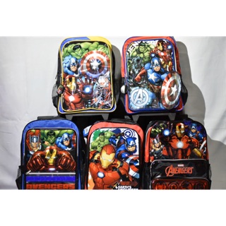 (สินค้าพร้อมส่ง)กระเป๋านักเรียนล้อลาก ลายavengers -ไอรอนแมน&amp;กัปตันอเมริกา- ลิขสิทธิ์แท้💯