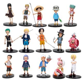 วันพีซ โมเดลวันพีช ฟิกเกอ มังกี้ ดี ลูฟี่ โรโรโนอา โซโล Anime One Piece Sanji Zoro Luffy Saab Ace PVC Action Figure Film 15cm