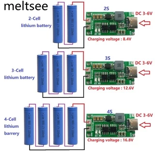 อุปกรณ์ชาร์จแบตเตอรี่ลิเธียม โพลิเมอร์ 2S 3S 4S Type-C เป็น 8.4V 12.6V 16.8V 7.4V 11.1V 14.8V 18650