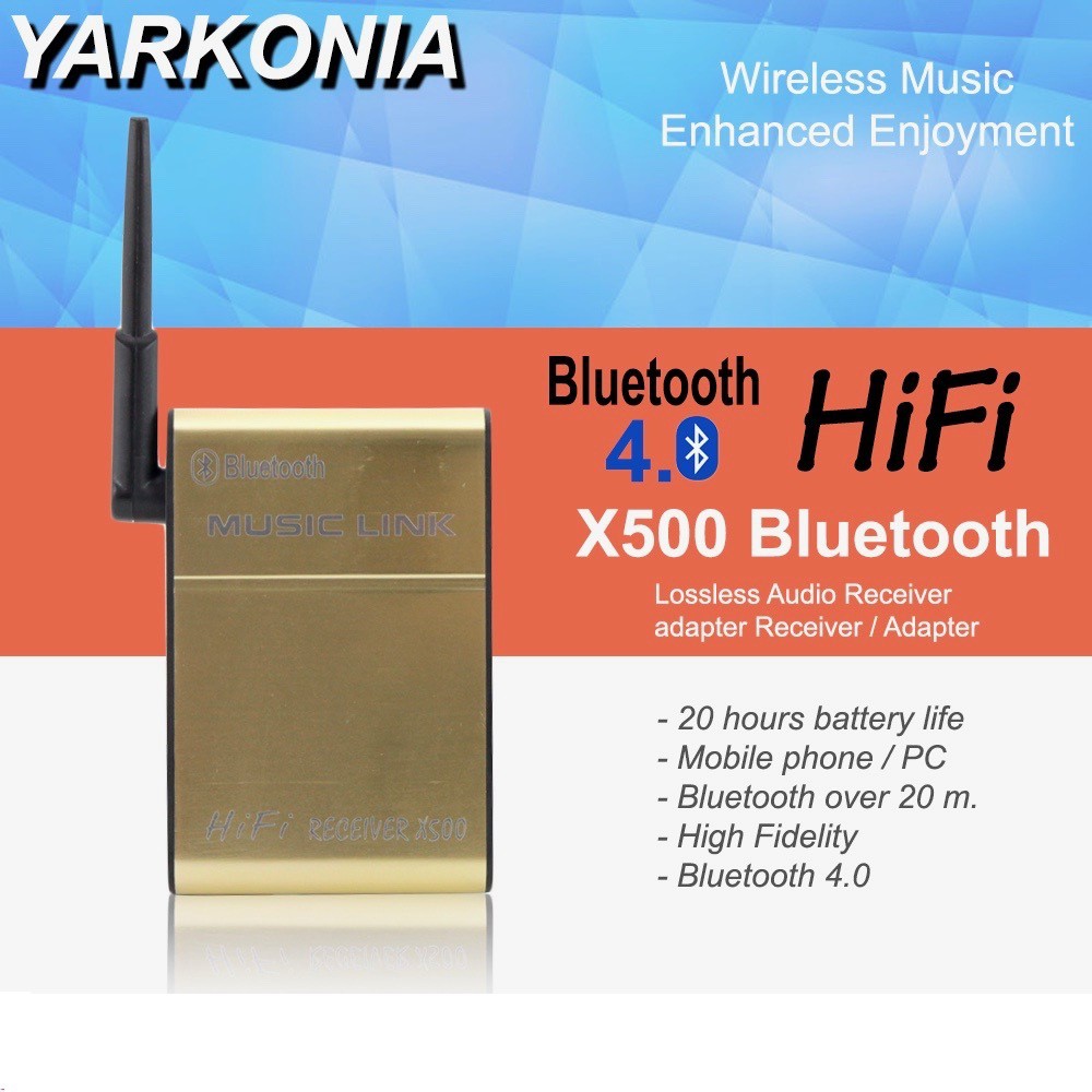 Yarkonia X500 Bluetooth Lossless Audio Receiver/20M/2.4GH ส่งสัญญาณ 20 เมตร ประกัน 6 เดือน
