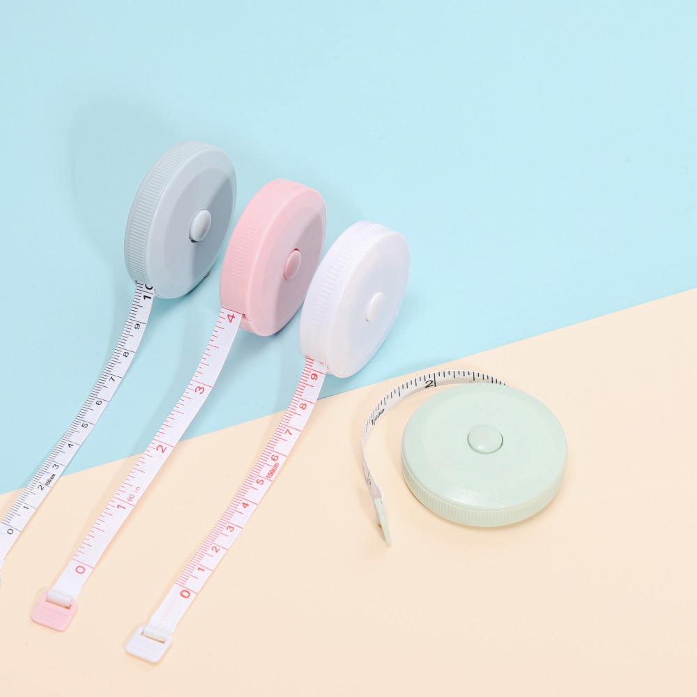 สายวัดแบบพกพา   ตลับวัดเอวพกพา  สายวัดยาว 150 ซม. ตลับเมตรทรงกลม Macaron อุปกรณ์เสริมเครื่องมือวัด