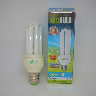 หลอดประหยัดไฟ Biobulb 20 วัตต์ แสงสีขาว Daylight ขั้ว E27 3U