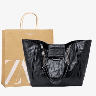 กระเป๋า ZARA TOTE BAG สายโซ่ ของแท้ 💯%