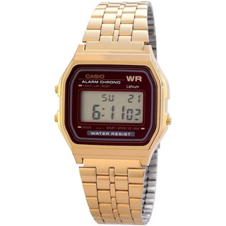 ﻿Casio นาฬิกาข้อมือผู้ชาย สายสแตนเลส รุ่น A159WGEA-5DF(ประกัน cmg) - gold