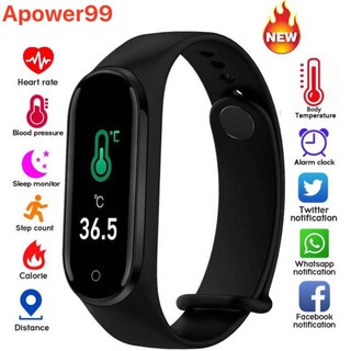 นาฬิกาอัจฉริยะ 🌡วัดไข้ได้🌡 🔥New M4 Pro🔥 Smart watch Wristband 🌡Body temperature🌡 นาฬิกาวัดหัวใจ นาฬิกาออกกำลังกาย