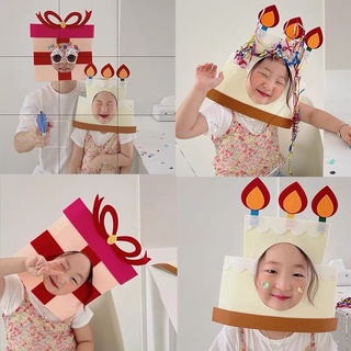 พร้อมส่ง 🎂  หมวกวันเกิด พร๊อพถ่ายรูปวันเกิด happy birthday ใส่เป็นคู่คิ้วท์มากๆ