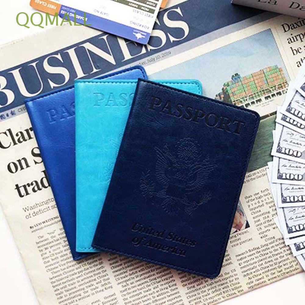 Qqmall ปกหนังสือเดินทาง ปกหนังสือเดินทาง แบบพกพา ที่มีสีสัน เครื่องบินตรวจสอบชื่อ ที่อยู่ ID เอกสาร ซองใส่บัตรพาสปอร์ต