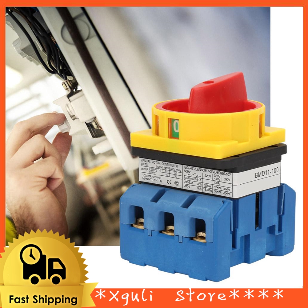 80A/100A Load Circuit Breaker Switch 3Pole 2Position Rotary Cam On