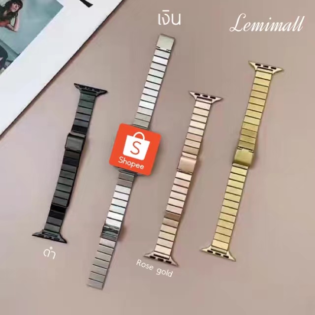 สาย 49/41/42/46/45mm สไตล์นาฬิกาสำหรับ iWatch 10 9 ultra 8 7 6 SE 5 4 สแตนเลส,สายสําหรับ Apple Watch Parisเงิน