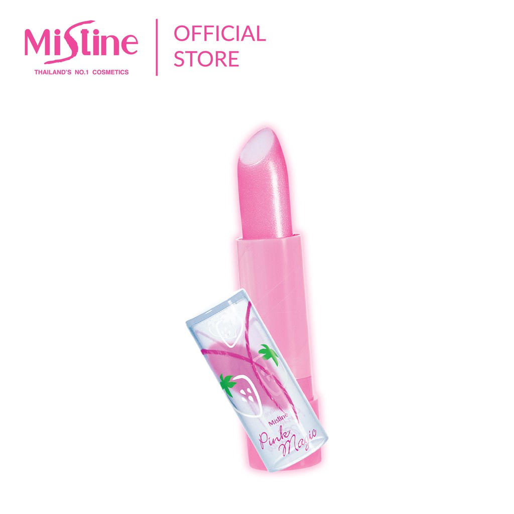 💟ของแท้ | ส่งเร็ว💟 ลิปมัน เปลี่ยนสี มิสทีน Mistine Pink Magic Lip Plus Vitamin E Strawberry \\ MT11076 - รูปที่ 2