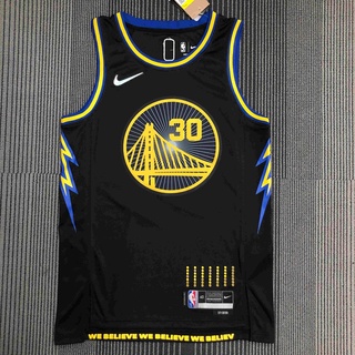 ชุดแกงกะหรี่ NBA ครบรอบ 75 ปี 21-22 Season Warriors City Edition No.30 #เสื้อกีฬาบาสเก็ตบอล Au Hot Press Version 30 ชิ้น