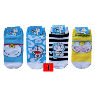 FUN.SOCKS ขายส่งถุงเท้าข้อสั้นลายโดราเอม่อน งานลิขสิทธิ์แท้ (ขายส่งโหลละ 12 คู่ )