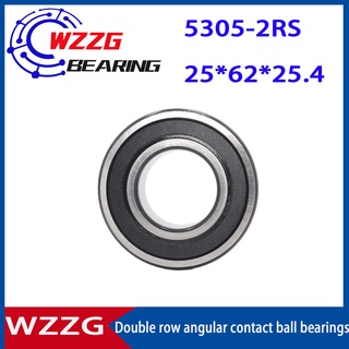 Wzzg 5305-2RS (1 ชิ้น / ล็อต) ตลับลูกปืนเม็ดกลม สองแถว คุณภาพสูง 25 * 62 * 25.4 มม.