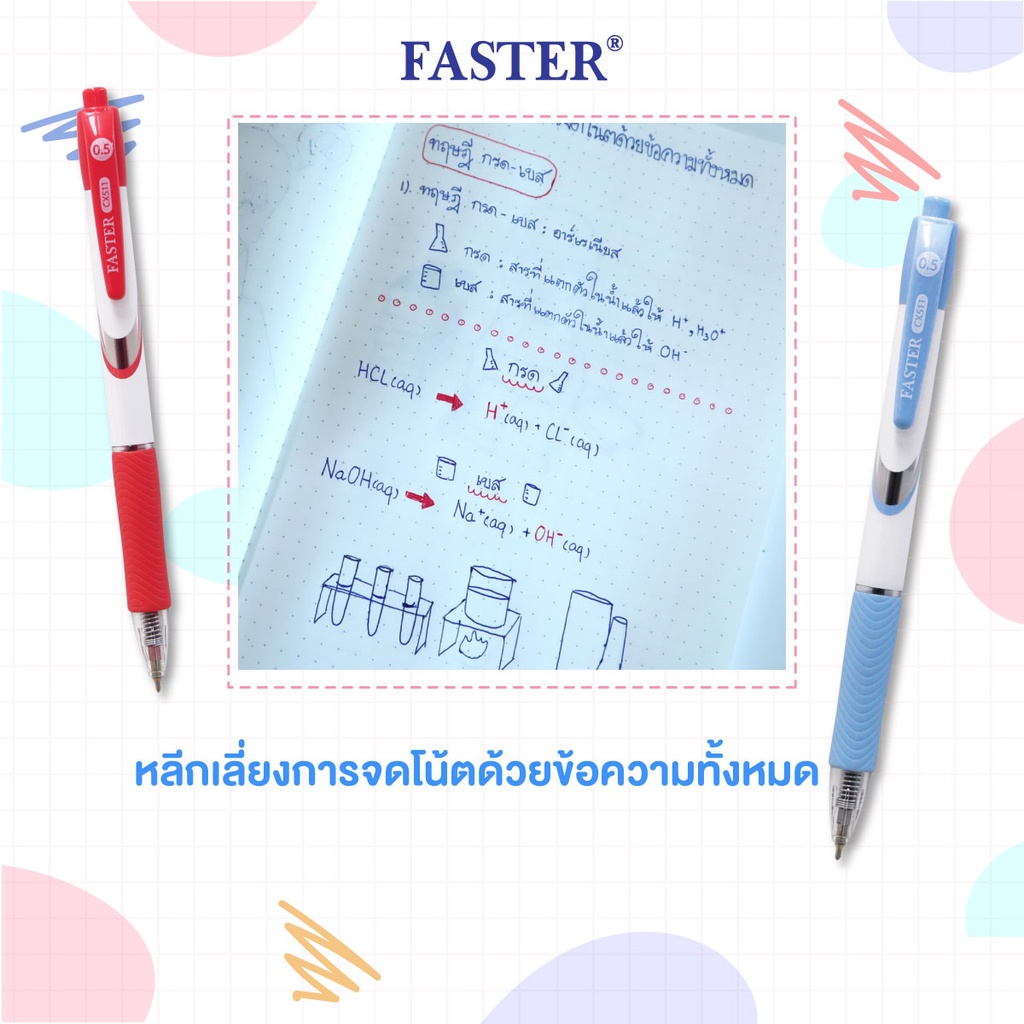 ปากกา ปากกาลูกลื่น ชนิดกด CX-KNOX รุ่น CX511 แบนด์ FASTER รูปที่ 4