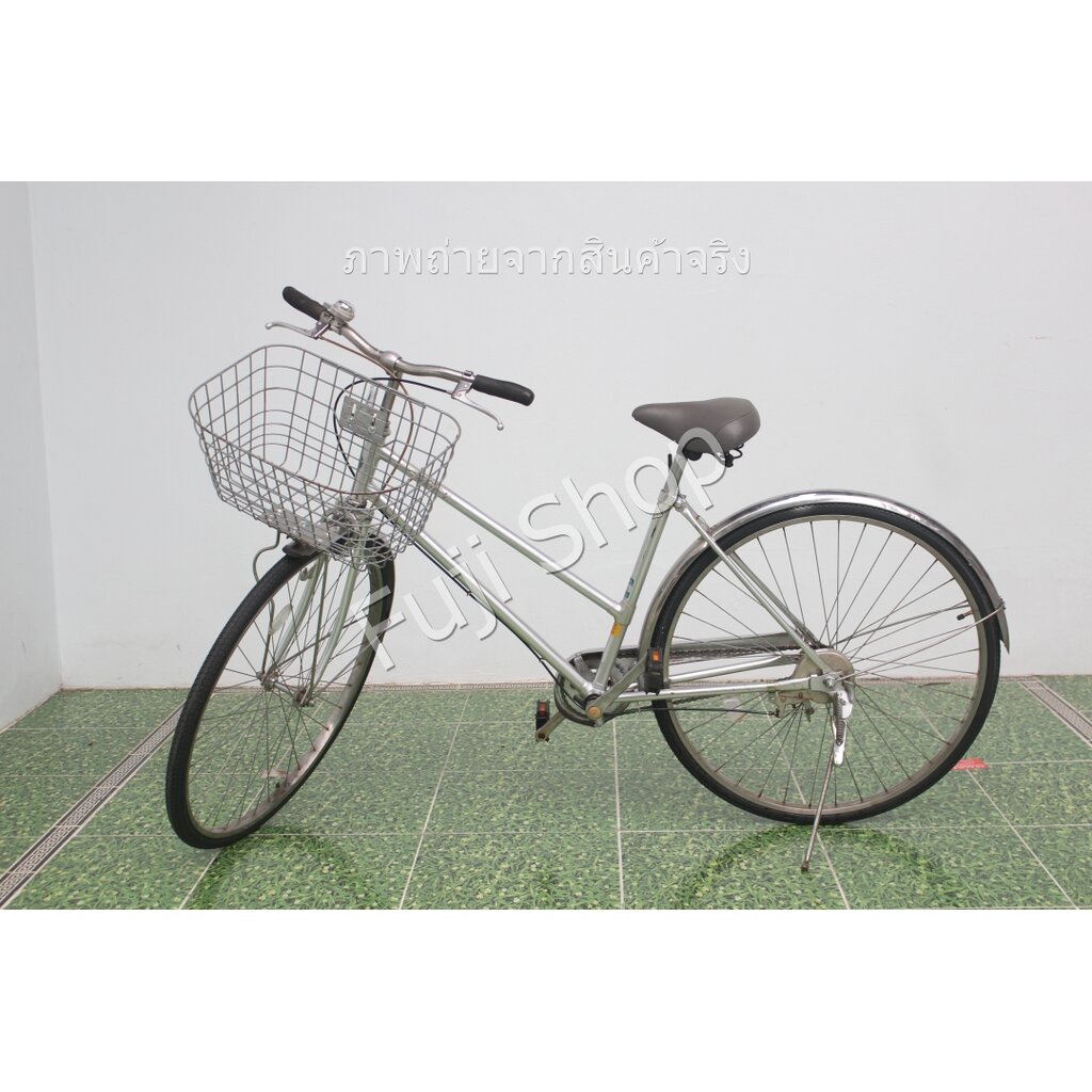 จักรยานแม่บ้านญี่ปุ่น - ล้อ 27 นิ้ว - ไม่มีเกียร์ - สีเงิน [จักรยานมือสอง]