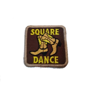 [ตัวรีด เย็บได้] Square dance ป้ายติดเสื้อ logo Embroidered Sew Iron On Patches Badge