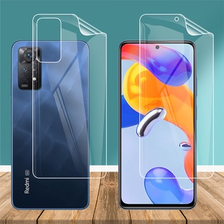 ฟิล์มไฮโดรเจล TPU นิ่ม แบบใส บางพิเศษ เต็มจอ ด้านหน้า และหลัง สําหรับ Xiaomi Redmi Note 11 11E Pro Plus Note11 Pro 5G