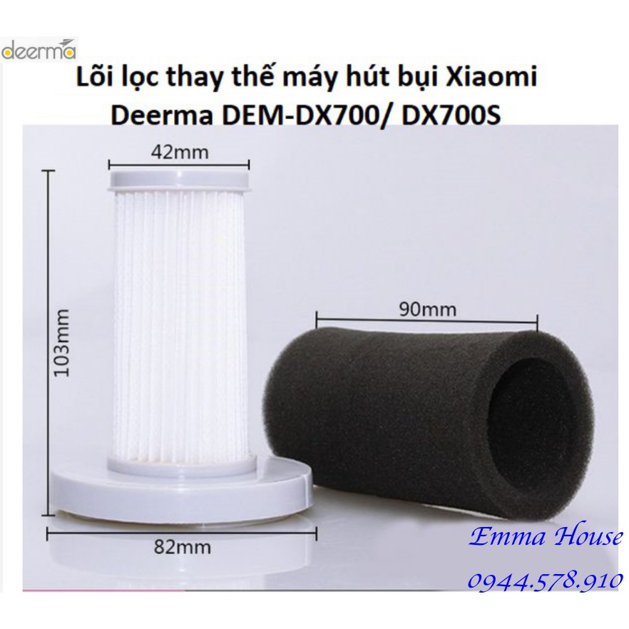 [ของแท้] องค์ประกอบตัวกรองทดแทนสําหรับเครื่องดูดฝุ่น Deerma DX810, DX700, DX700S