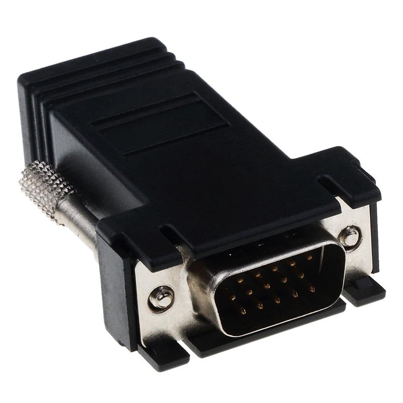 อะแดปเตอร์ RJ45 to VGA Converter VGA Extender to LAN Cat 5 Cat 5e RJ45 Ethernet Adapter